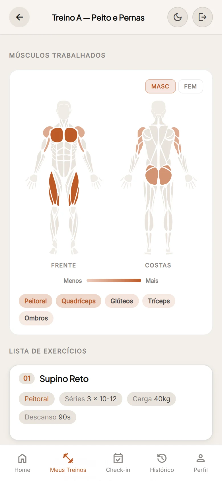 SemanaZero — Veja cada músculo trabalhado